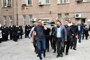 مراسم وداع و تشییع پیکر زنده یاد معصومه شیدایی کارشناس محترم آموزش بخش کودکان مجتمع بیمارستانی امام خمینی (ره)